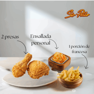 Cuarto apanado Sirpollo con francesa y ensalada