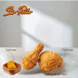 Cuarto de pollo apanado